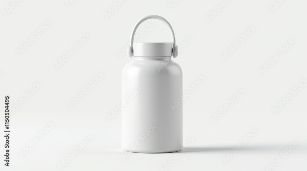 Award-Winning Portable White Plastic Thermos Flask with Top Handle Award-Winning Portable White Plastic Thermos Flask with Top Handle