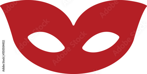 Person face Mask icon in flat. Masquerade vector for apps or web Different party superhero carnival villain or burglar costume hidden eye mask