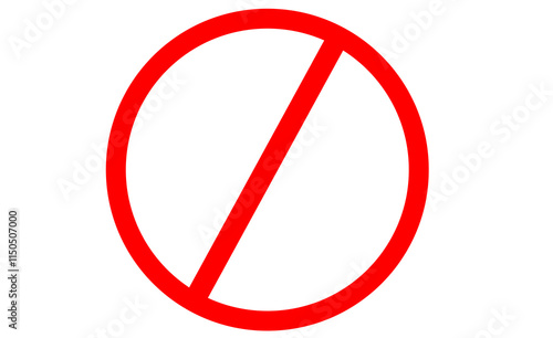Not Allowed Sign,Prohibition Sign vector red, Red Ban sign isolated on white background. Stop sign and badge prohibition, Dangerous warning forbidden. Design by Inkscape.
