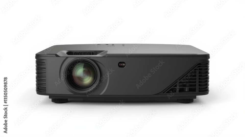Compact Home Cinema Projector: Modern Black and White Design Compact Home Cinema Projector: Modern Black and White Design
