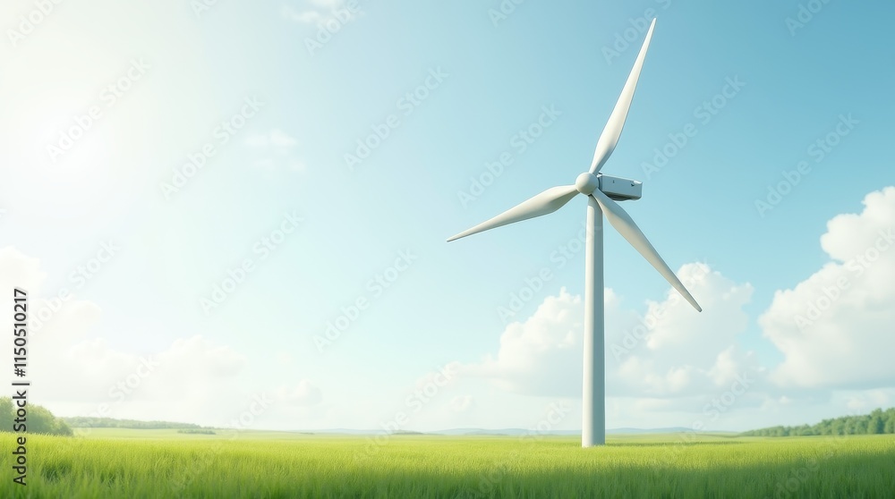 Fototapeta premium Wind Turbine in Natural Environment