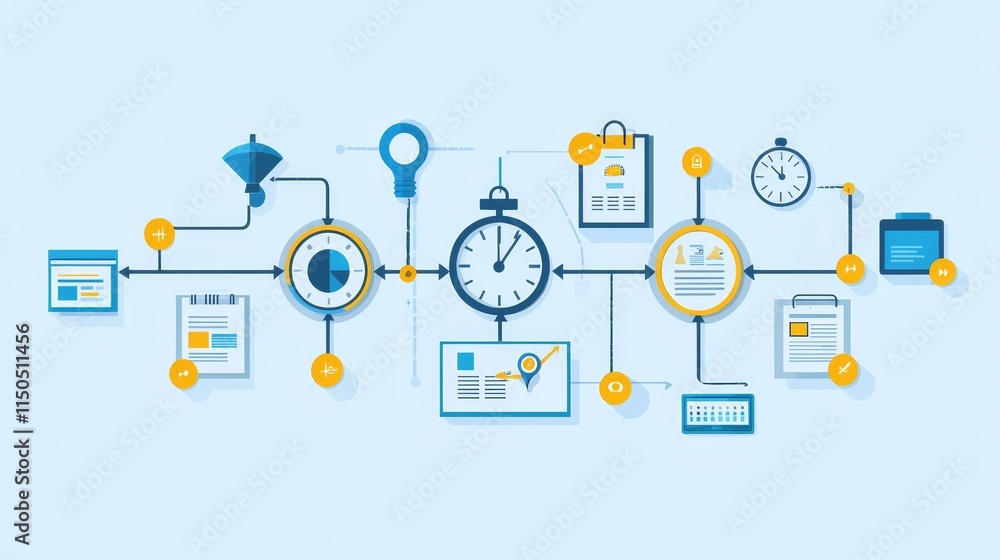 Detailed Workflow Diagram Illustrating Processes, Tools, and Timelines for Efficient Project Management in a Digital Workspace Detailed Workflow Diagram Illustrating Processes, Tools, and Timelines for Efficient Project Management in a Digital Workspace