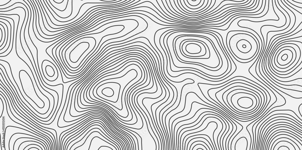 The black grey on white contours vector topography stylized height of the lines. The concept of a conditional geography scheme and the terrain path. Ultra wide. Map vector terrain Illustration. The black grey on white contours vector topography stylized height of the lines. The concept of a conditional geography scheme and the terrain path. Ultra wide. Map vector terrain Illustration.