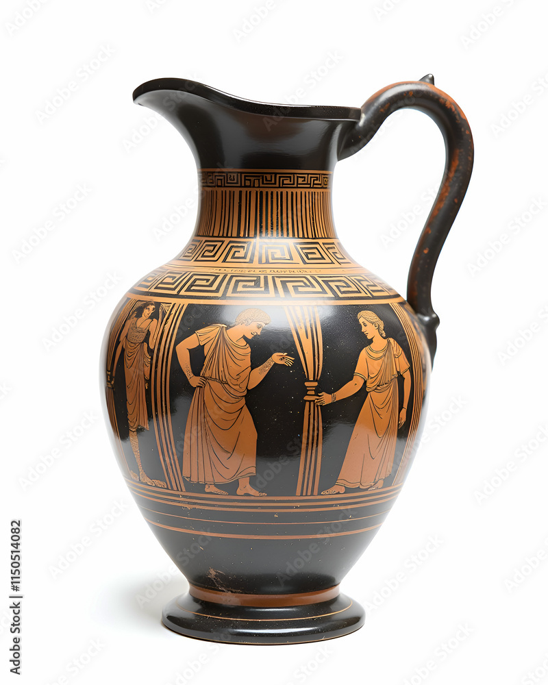 Greek jug on a white background Greek jug on a white background