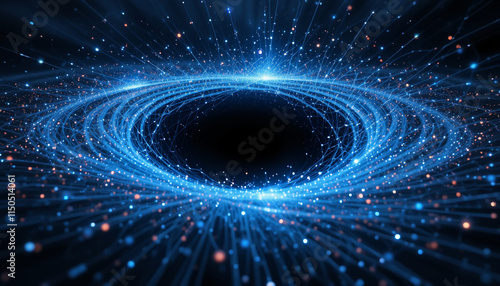 visualization of quantum particle splitting near the edge of a black hole