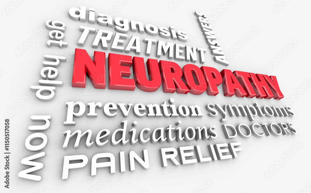 Neuropathy Foot Pain Condition Get Help Treatment Medical Health Care Words 3d Illustration Neuropathy Foot Pain Condition Get Help Treatment Medical Health Care Words 3d Illustration
