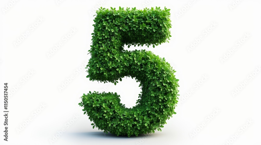 Photorealistic 5-Shaped Topiary Sculpture Photorealistic 5-Shaped Topiary Sculpture