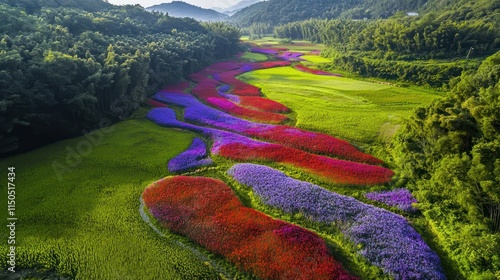 Spring landscape in the mountains photo