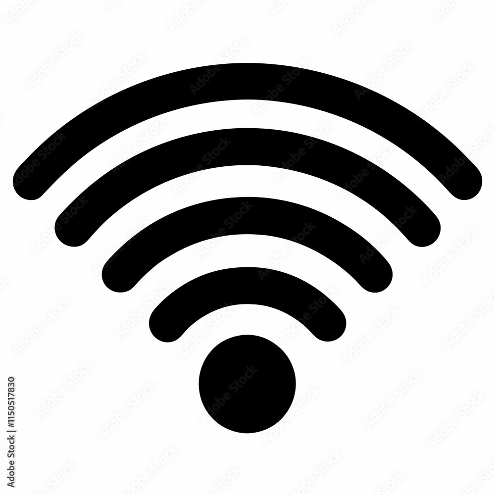 WiFi Black Silhouette Vector Design WiFi Black Silhouette Vector Design
