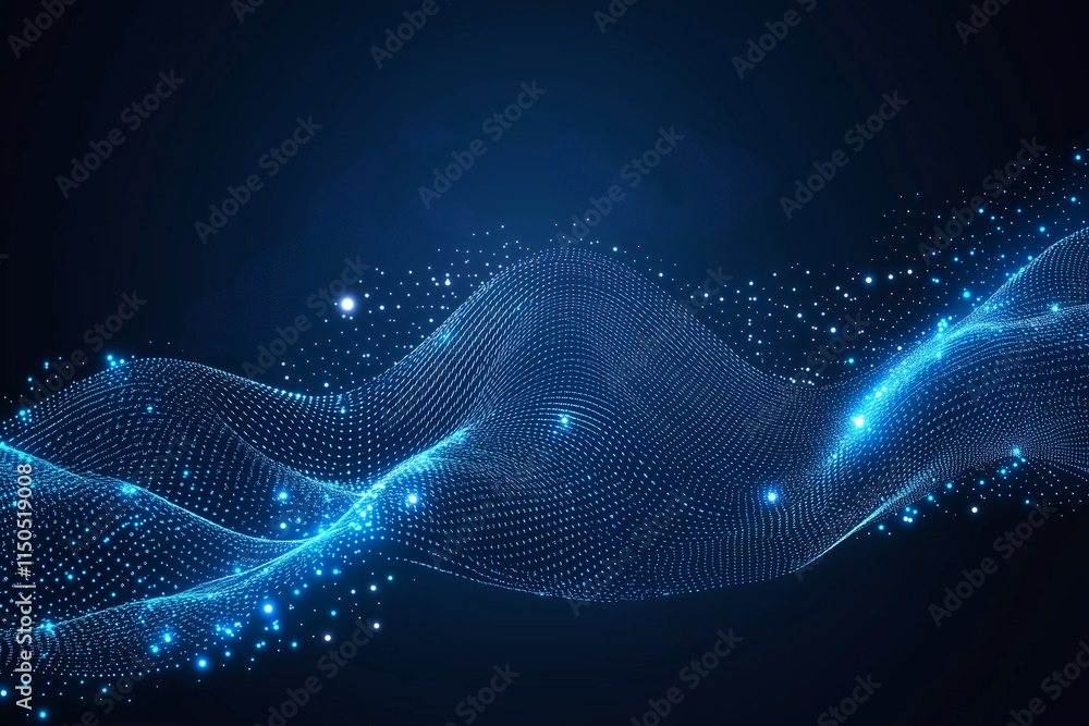 Futuristic Neon Flow of Gradient Waves in an Abstract Digital Art Style Futuristic Neon Flow of Gradient Waves in an Abstract Digital Art Style