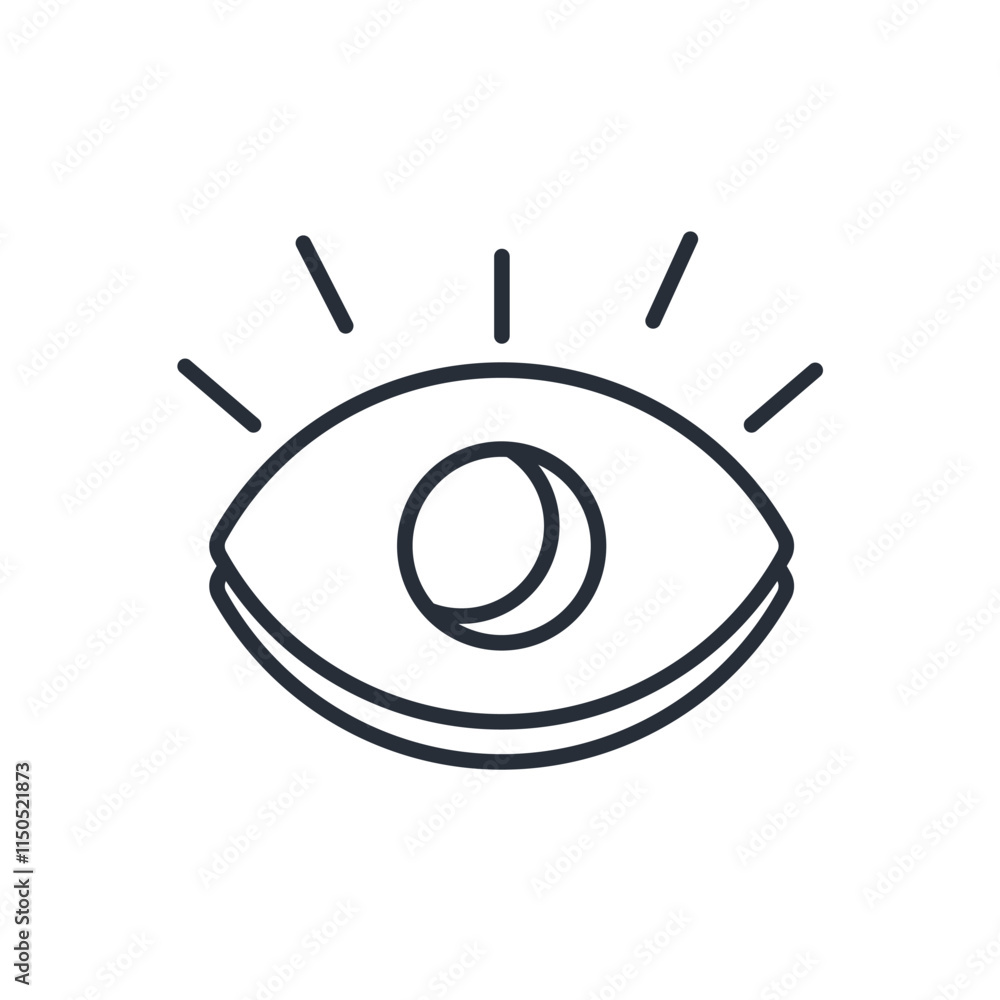 Vision icon. vector.Editable stroke.linear style sign for use web design,logo.Symbol illustration. Vision icon. vector.Editable stroke.linear style sign for use web design,logo.Symbol illustration.