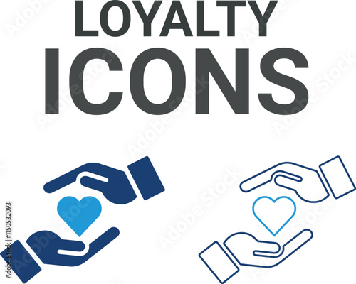 Loyalty icons. Contains friends, groups of friends, socialize, friendly, cheers, trust, support,t, and best friends icons. Solid icon collection. Vector illustration.