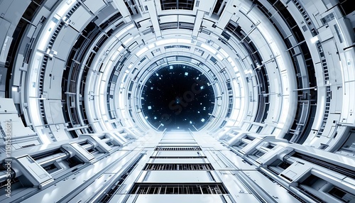 abstract futuristic tunnel photo