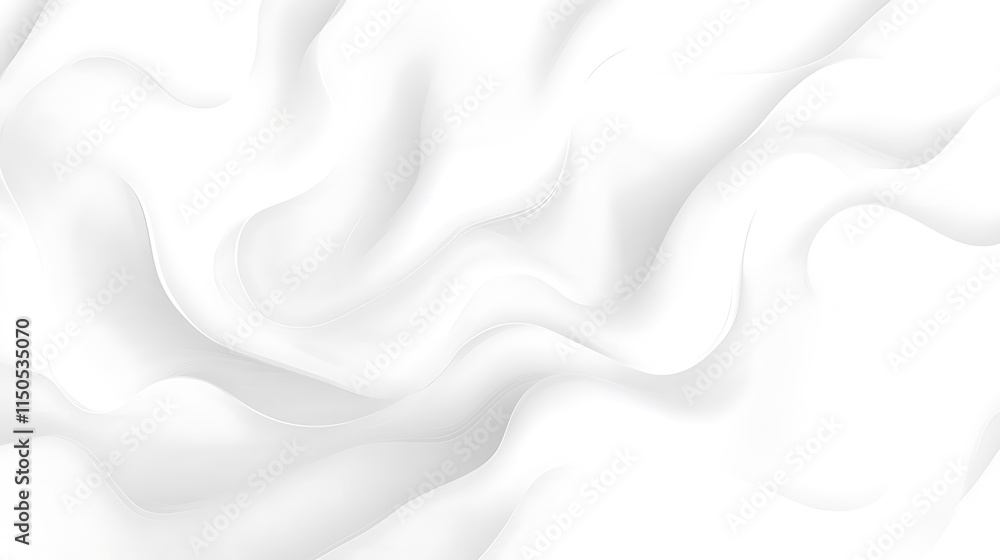 Obraz premium Abstract White Swirling Wave Background Design