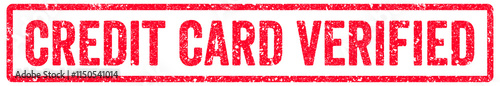Credit Card Verified Stamp Transparent Seal, Red Grunge Credit Card Verified Word Rubber Stamp Seal