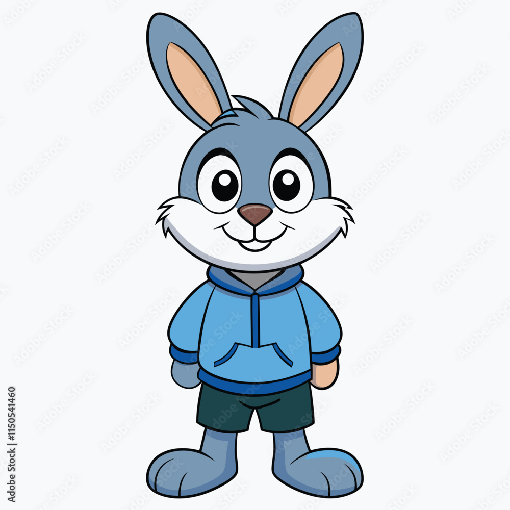 Rabbit Cartoon Character Illustration for Kids Rabbit Cartoon Character Illustration for Kids