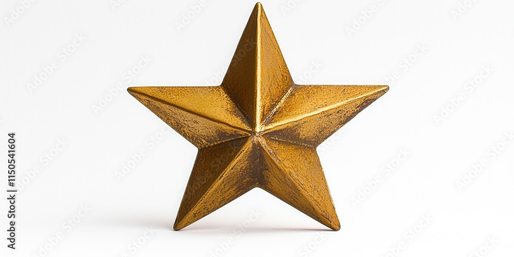 Fototapeta premium Gold star with a pointy top