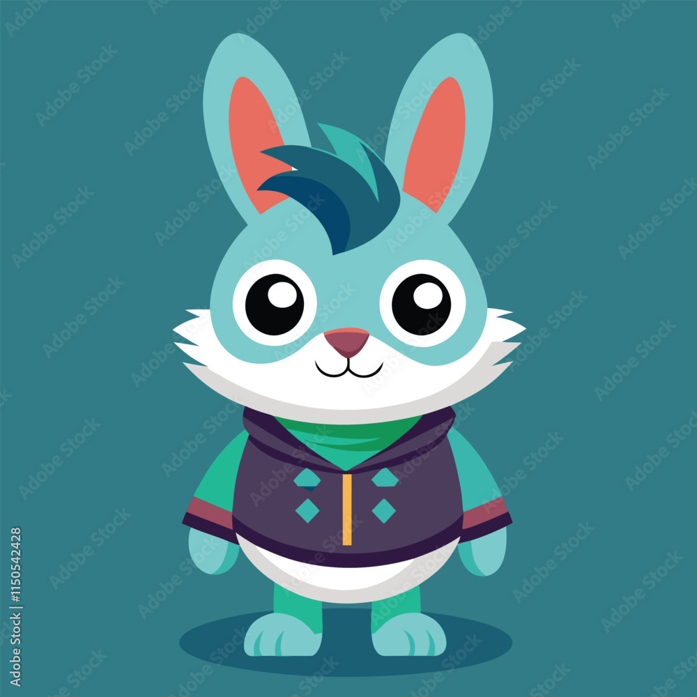 Rabbit Cartoon Character Illustration for Kids Rabbit Cartoon Character Illustration for Kids