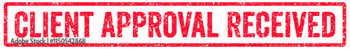 Client Approval Received Stamp Transparent Seal, Red Grunge Client Approval Received Word Rubber Stamp Seal