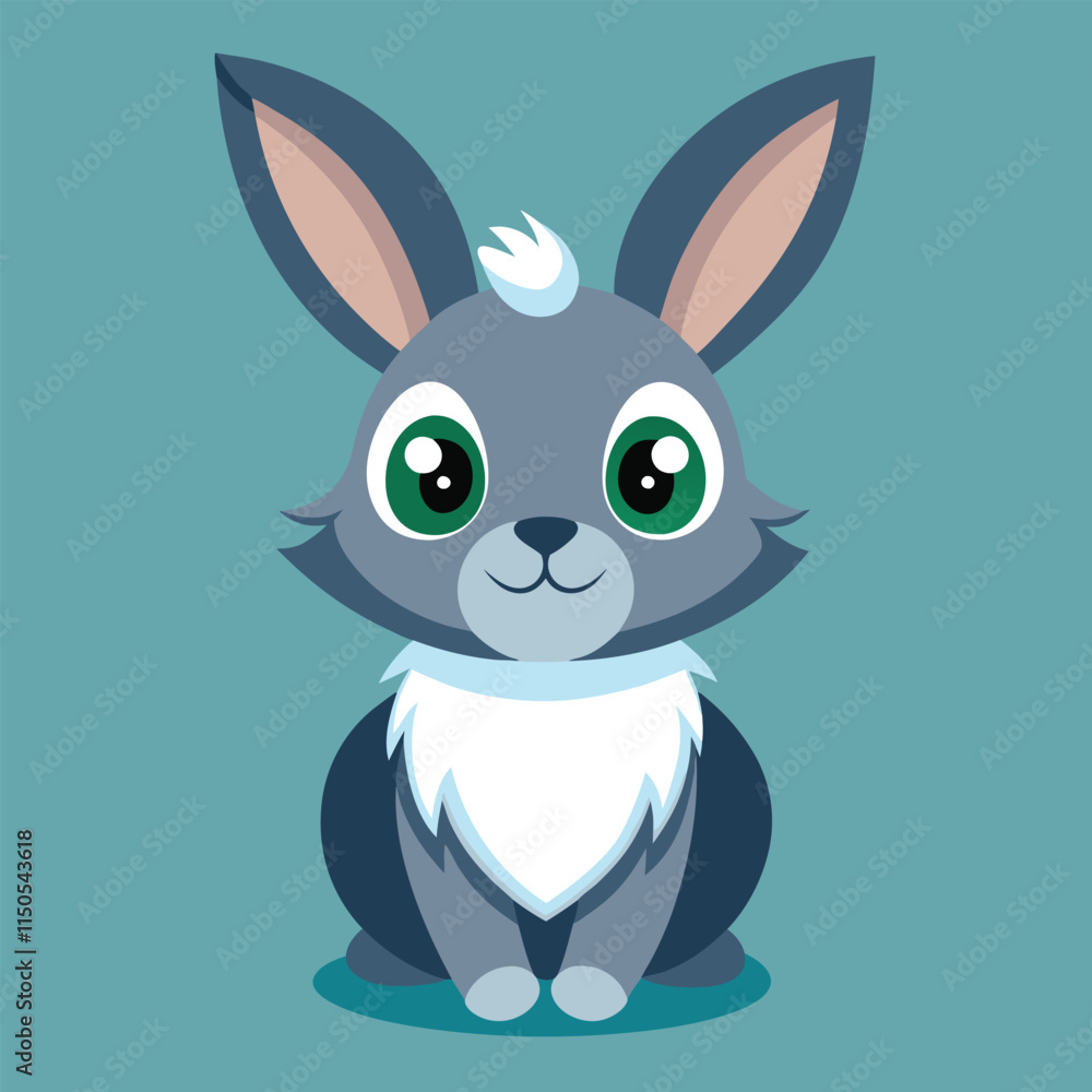 Rabbit Cartoon Character Illustration for Kids Rabbit Cartoon Character Illustration for Kids