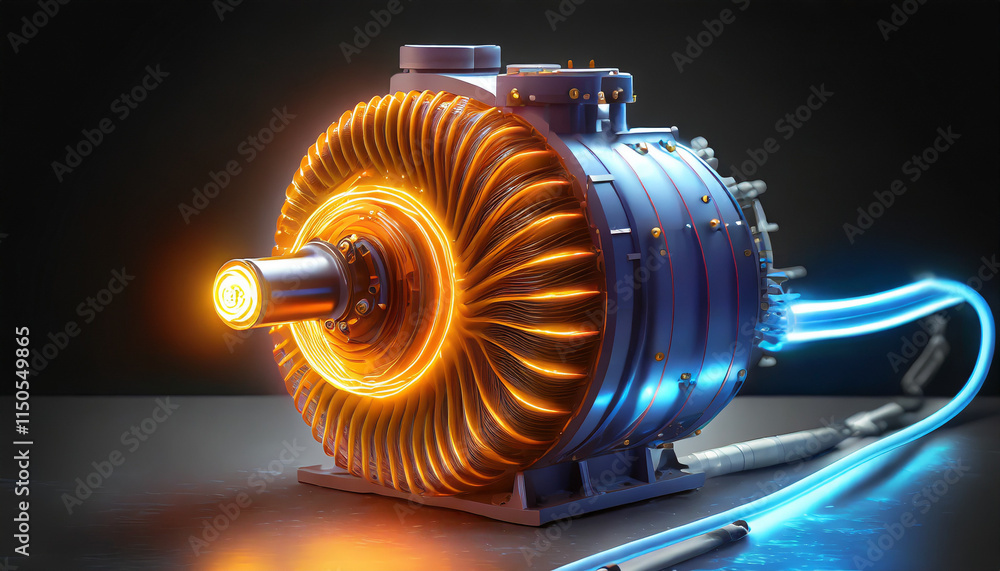 Engine with futuristic electric design