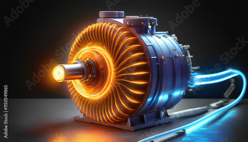 Engine with futuristic electric design photo