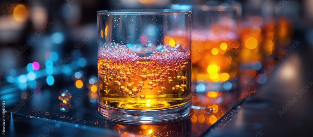 Close-up of alcoholic drink in a glass. Close-up of alcoholic drink in a glass.