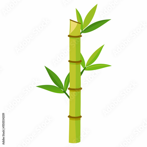 Bamboo Stalk 2D Vector Design