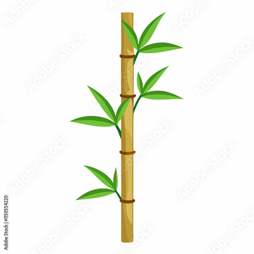 Bamboo Stalk 2D Vector Design