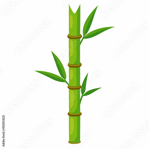 Bamboo Stalk 2D Vector Design