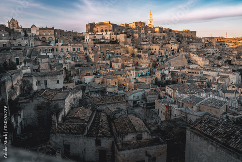 Cityscapes of Matera, Basilikata, Italy. Matera is considered one of the oldest towns in the world..