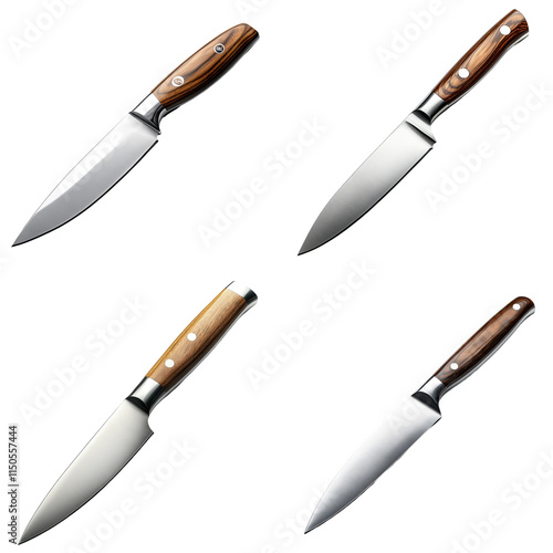 Sleek Modern Knife on White Background