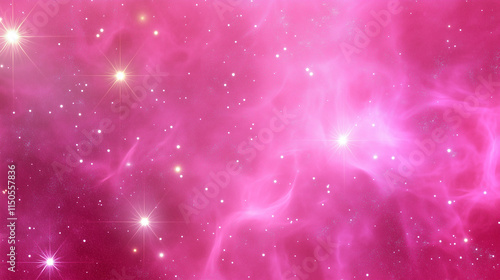 Stellar and cosmic inspired vibrant pink wallpaper
