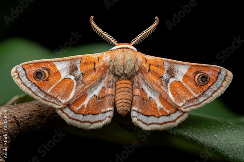 Colorful butterfly perched on a branch showcasing vibrant patterns in natural habitat photo