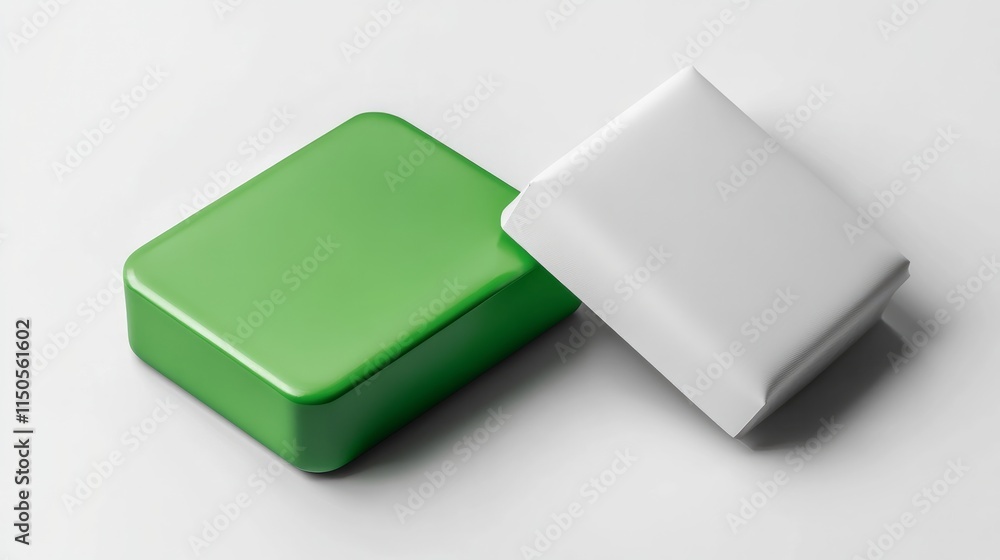 Soap bar packaging box mockup halfside view isolated on a white background Soap bar packaging box mockup halfside view isolated on a white background