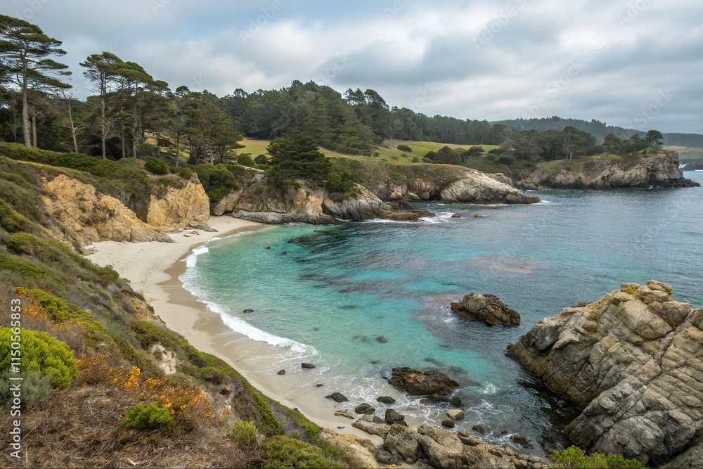 Coastal View of China Cove in California Coastal View of China Cove in California