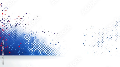 Abstract Blue Red Dotted Pattern Design Background