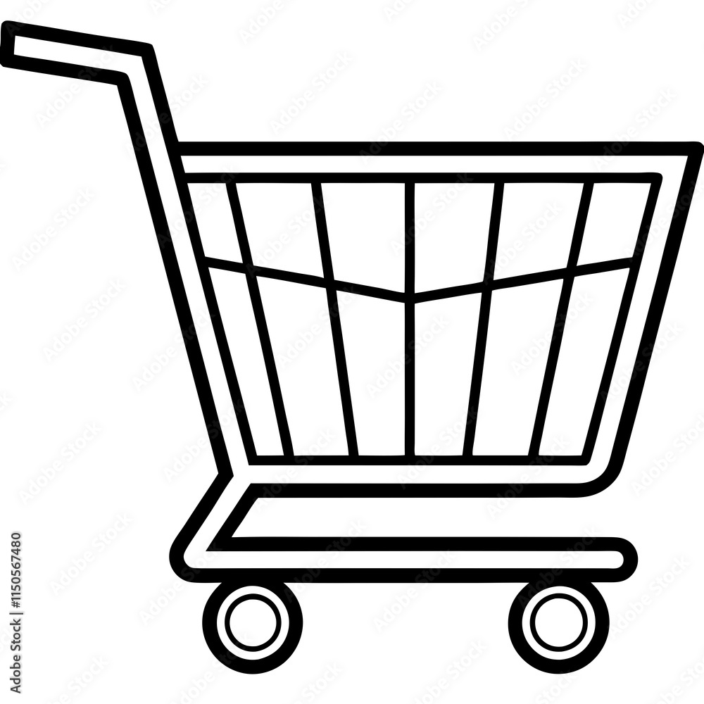 Shopping Cart Vector Art Illustration Shopping Cart Vector Art Illustration