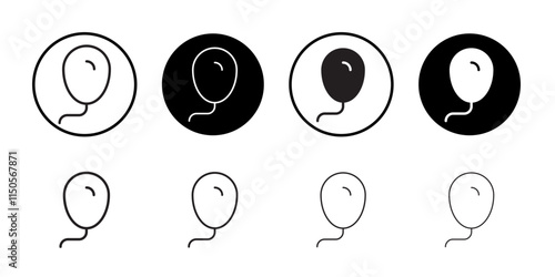 Balloon icon Vector set outline