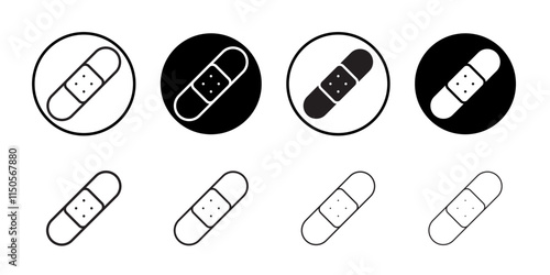 Bandiage icon Vector set outline