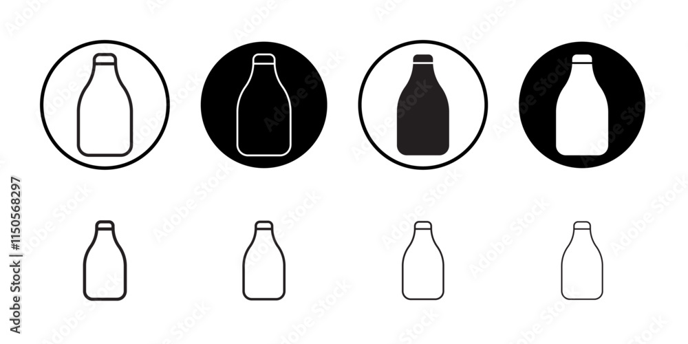 Bottle icon Vector set outline Bottle icon Vector set outline