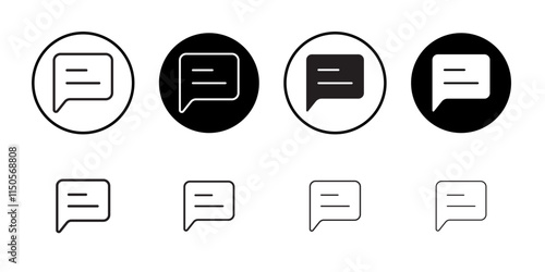 Chat icon Vector set outline