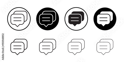 Chats icon Vector set outline