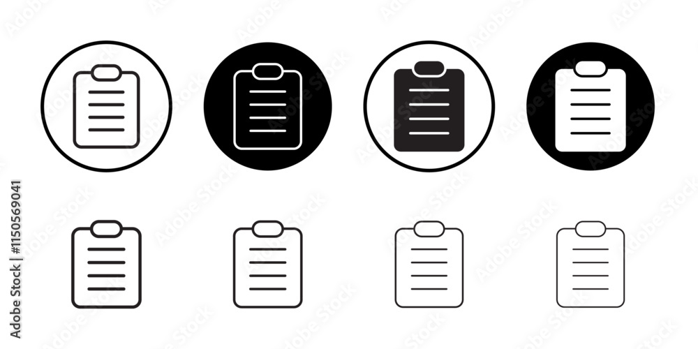 Clipboard icon Vector set outline Clipboard icon Vector set outline