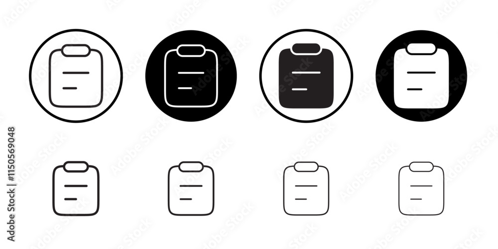 Clipboard icon Vector set outline Clipboard icon Vector set outline