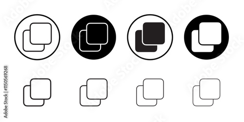 Copy icon Vector set outline