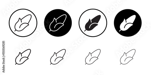 Corn icon Vector set outline