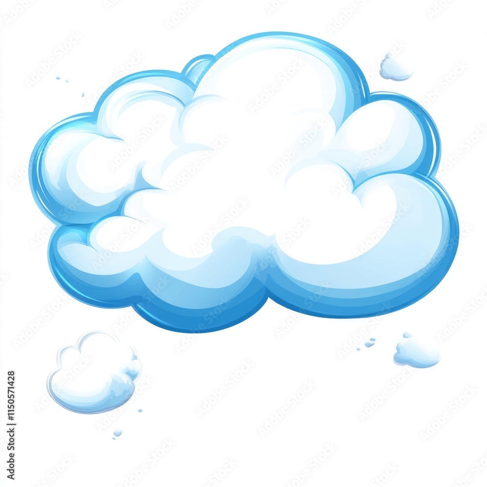Isolated Dream Cloud Symbol: Whimsical Bubble for Communication and Imagination Isolated Dream Cloud Symbol: Whimsical Bubble for Communication and Imagination