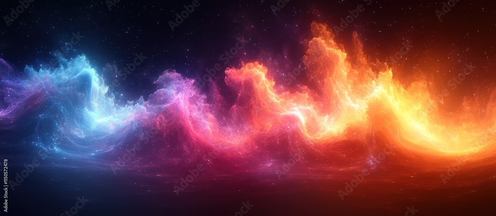 Naklejka premium Abstract cosmic flames.