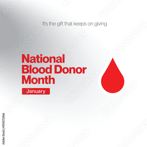 World National Blood Donor Month. World National Blood Donor Day 2025, Creative banner, poster, social media post, background, template, postcard vector